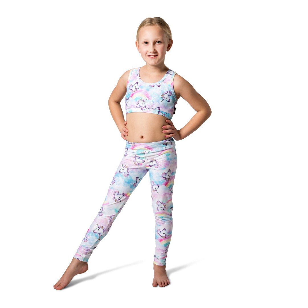 Trikoot Dance tights Unicorn vaalea, lasten - Miatre - 110 -