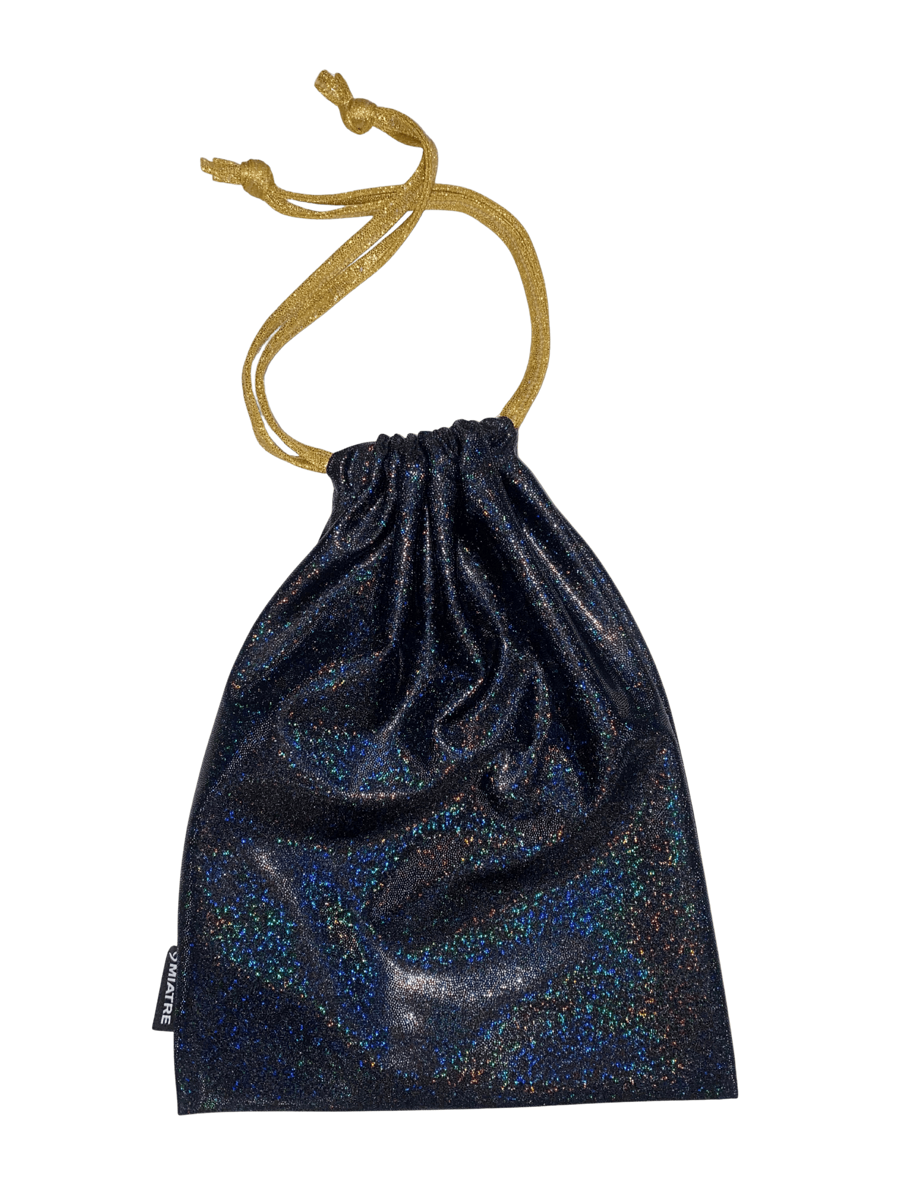 Glitterpussukka nyöreillä, 2 kokoa - Miatre - Musta - Pieni 12*14