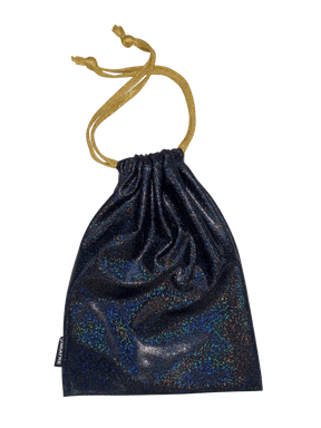 Glitterpussukka nyöreillä, 2 kokoa - Miatre - Musta - Pieni 12*14